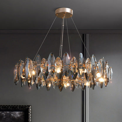 Luxury Smoke Grey Crystal Chandelier - Loonglight