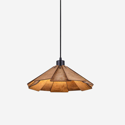 Roof-shaped Wooden Pendant Light - Loonglight