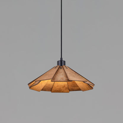 Roof-shaped Wooden Pendant Light - Loonglight