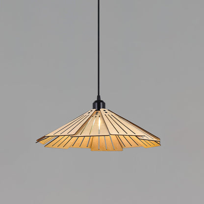 Roof-shaped Wooden Pendant Light - Loonglight
