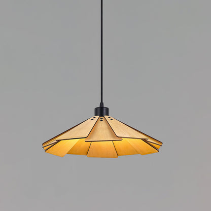 Roof-shaped Wooden Pendant Light - Loonglight