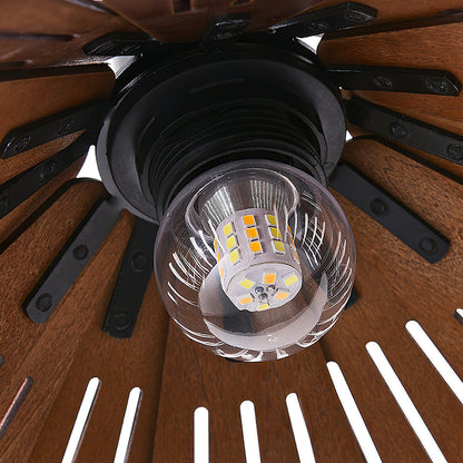 Roof-shaped Wooden Pendant Light - Loonglight