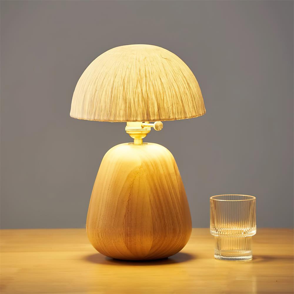 Dira Oak Table Lamp - Loonglight