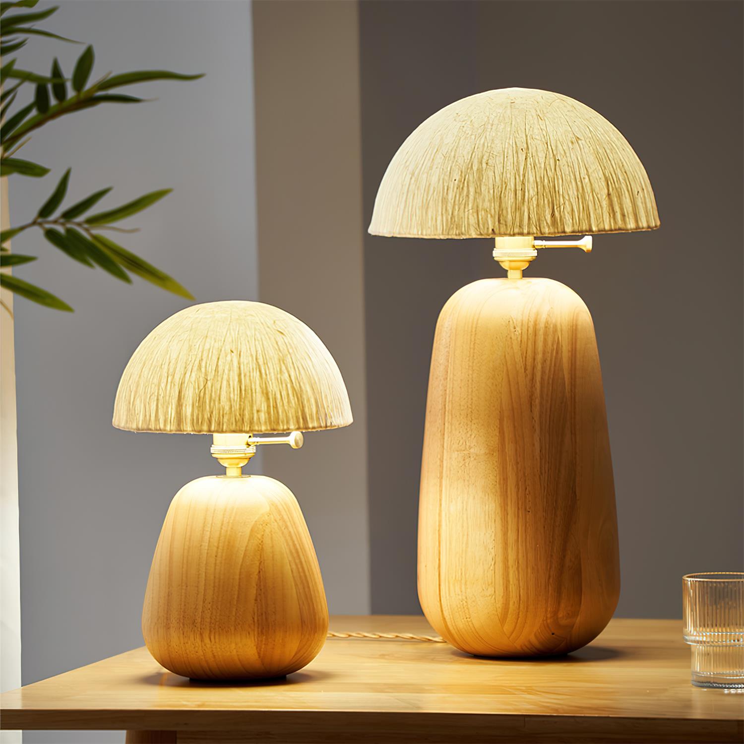 Dira Oak Table Lamp - Loonglight