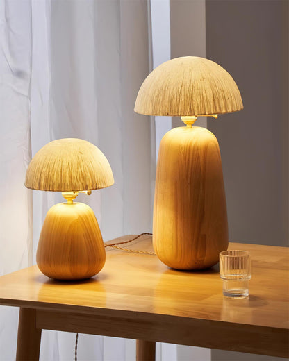 Dira Oak Table Lamp - Loonglight