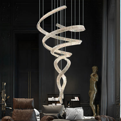 Loong Spiral Crystal Chandelier