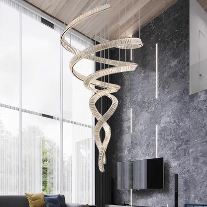 Loong Spiral Crystal Chandelier