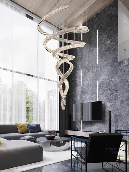 Loong Spiral Crystal Chandelier