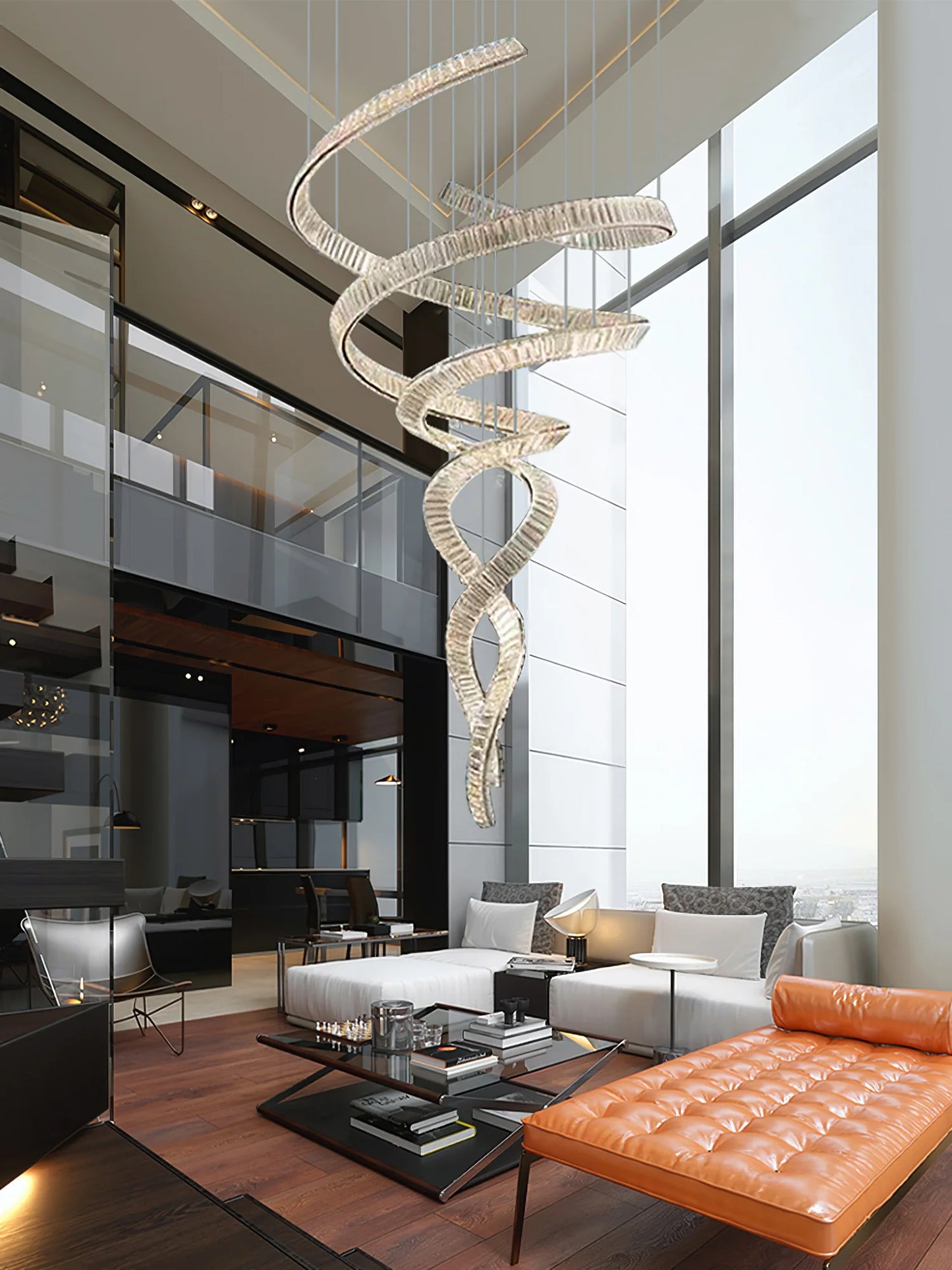 Loong Spiral Crystal Chandelier