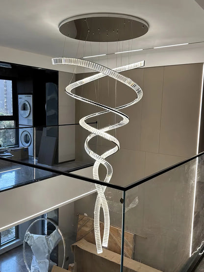 Loong Spiral Crystal Chandelier