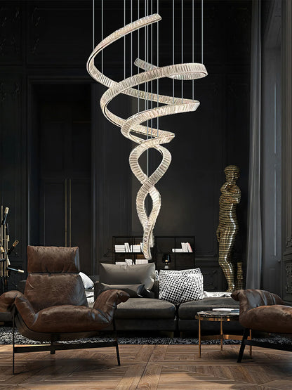 Loong Spiral Crystal Chandelier