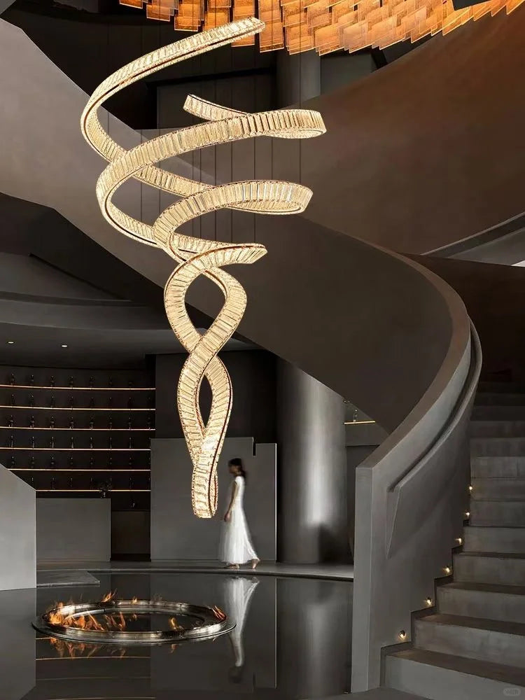 Loong Spiral Crystal Chandelier