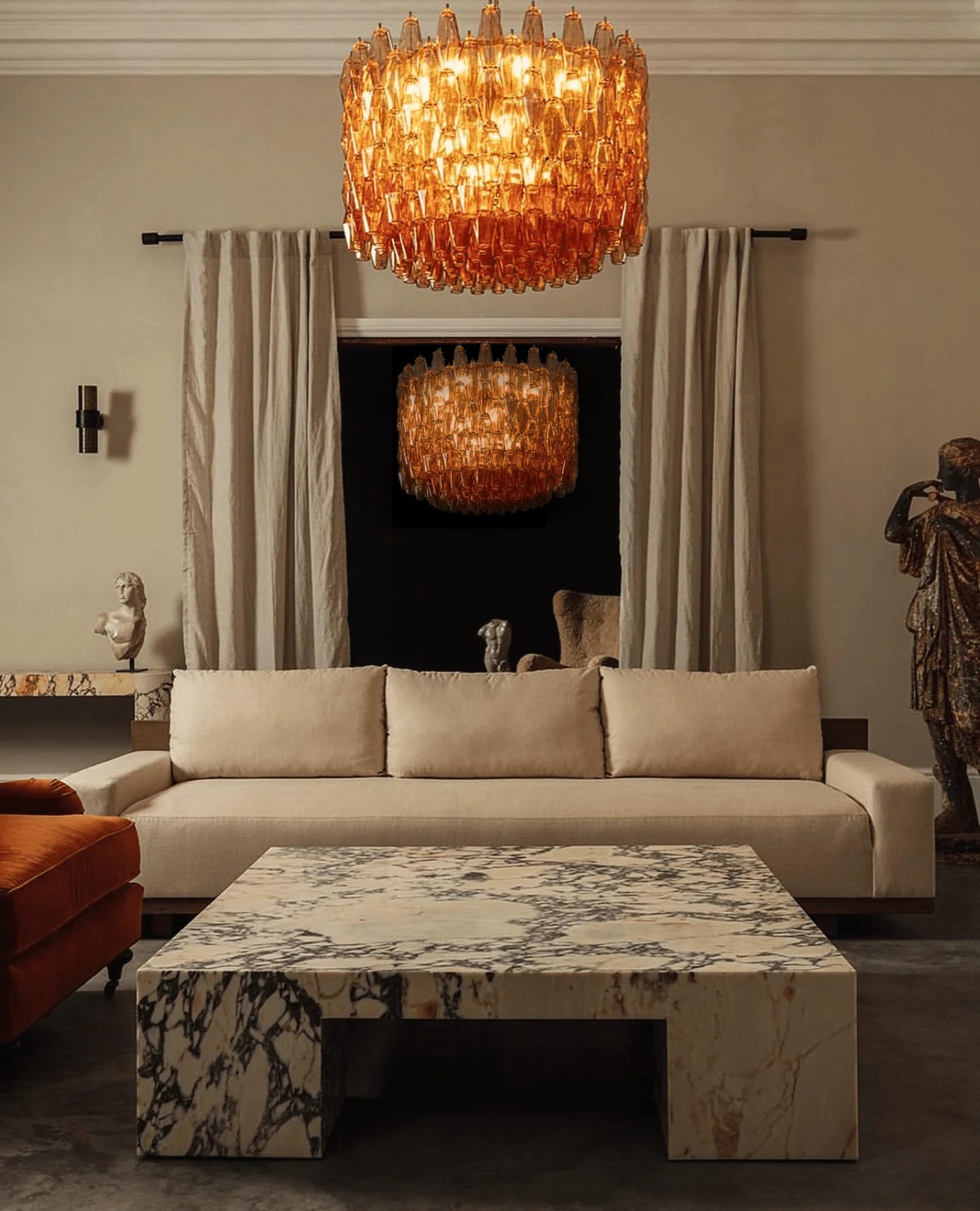 Drum Sorrento Chandelier - Loonglight