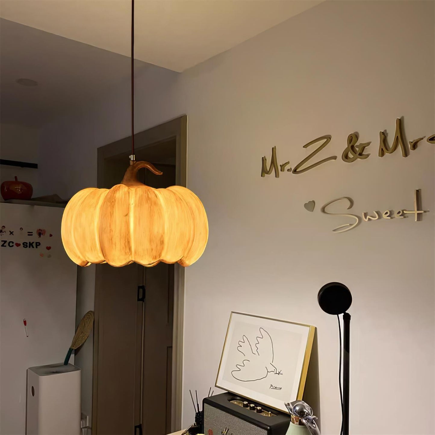 Duzy Pumpkin Pendant Lamp - Loonglight