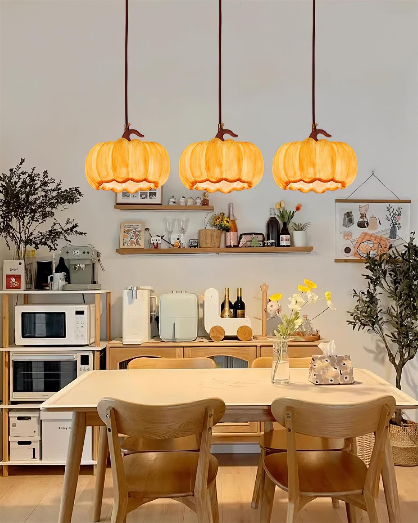 Duzy Pumpkin Pendant Lamp - Loonglight