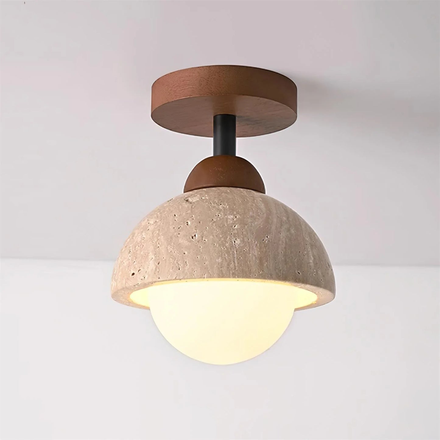 Eala Travertine Ceiling Lamp - Loonglight