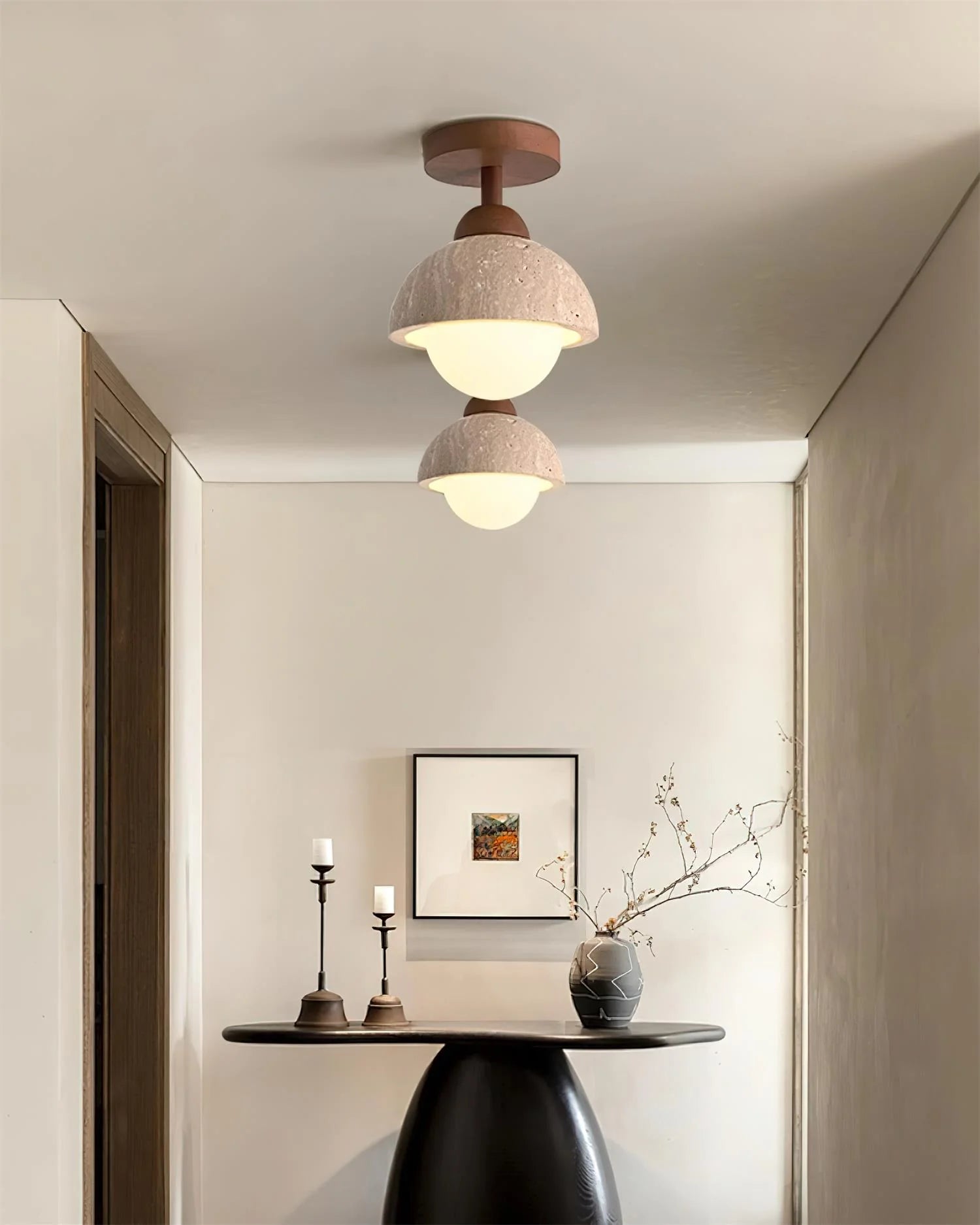 Eala Travertine Ceiling Lamp - Loonglight