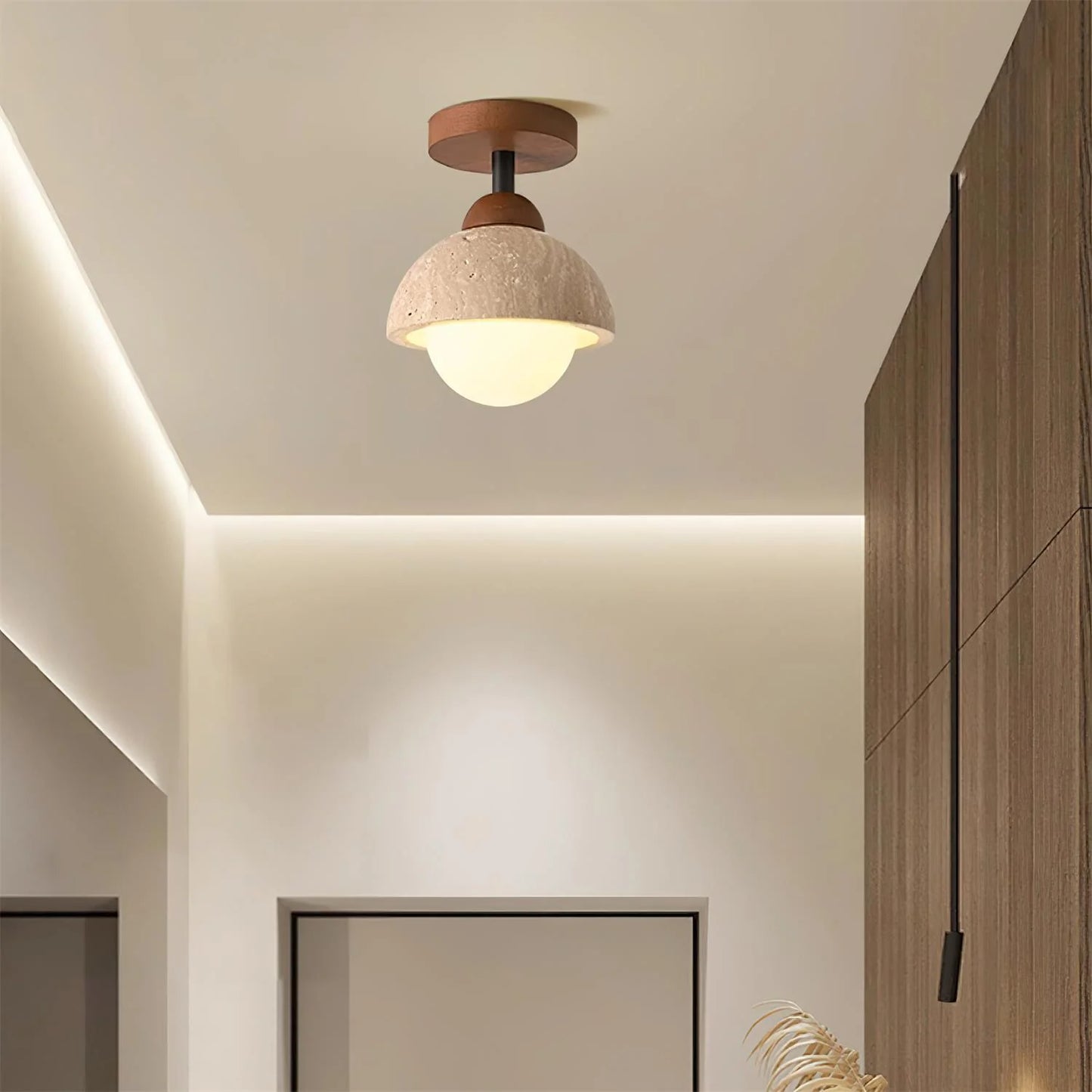 Eala Travertine Ceiling Lamp - Loonglight