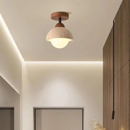 Eala Travertine Ceiling Lamp - Loonglight