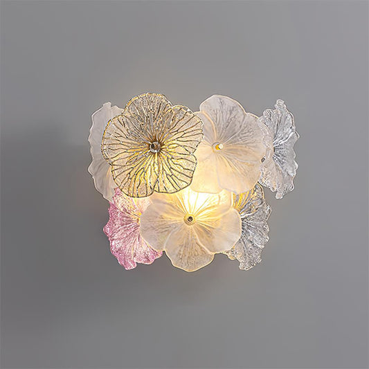 Elaria Glass flower wall lamp