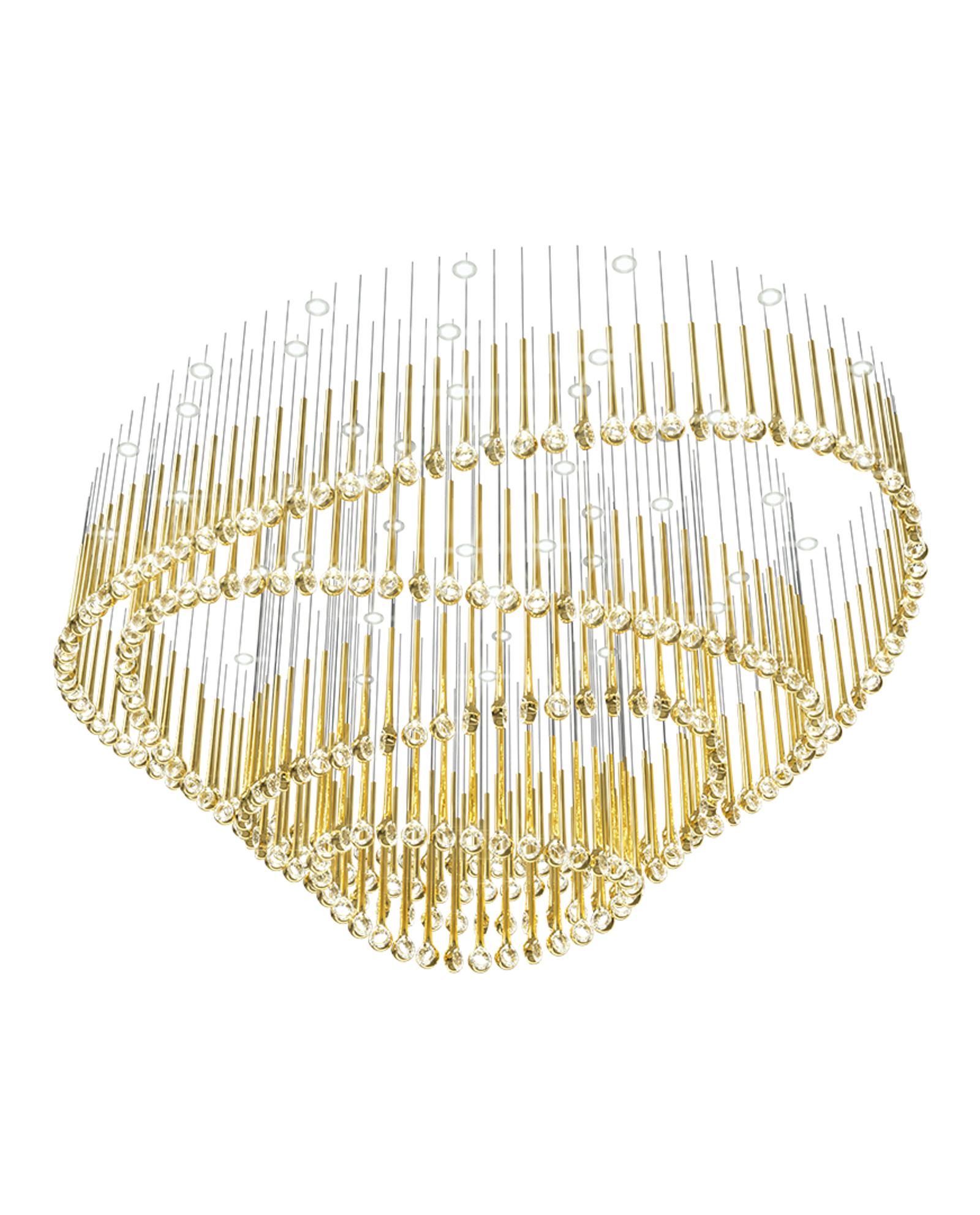 Waterdrop Ring Art Glass Chandelier - Loonglight