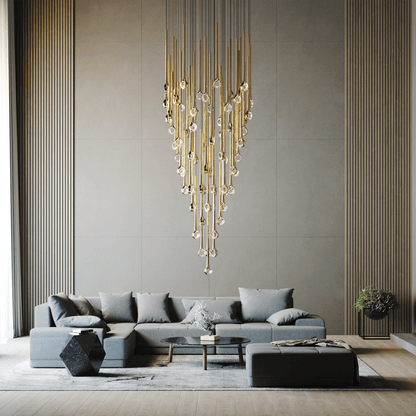 Waterdrop Ring Art Glass Chandelier - Loonglight
