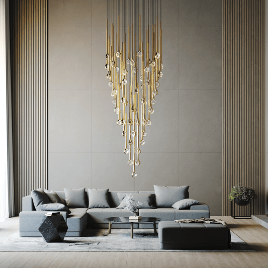 Waterdrop Ring Art Glass Chandelier - Loonglight
