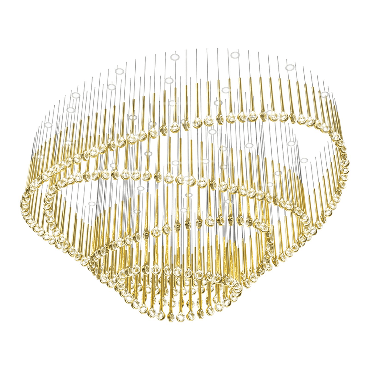 Waterdrop Ring Art Glass Chandelier - Loonglight