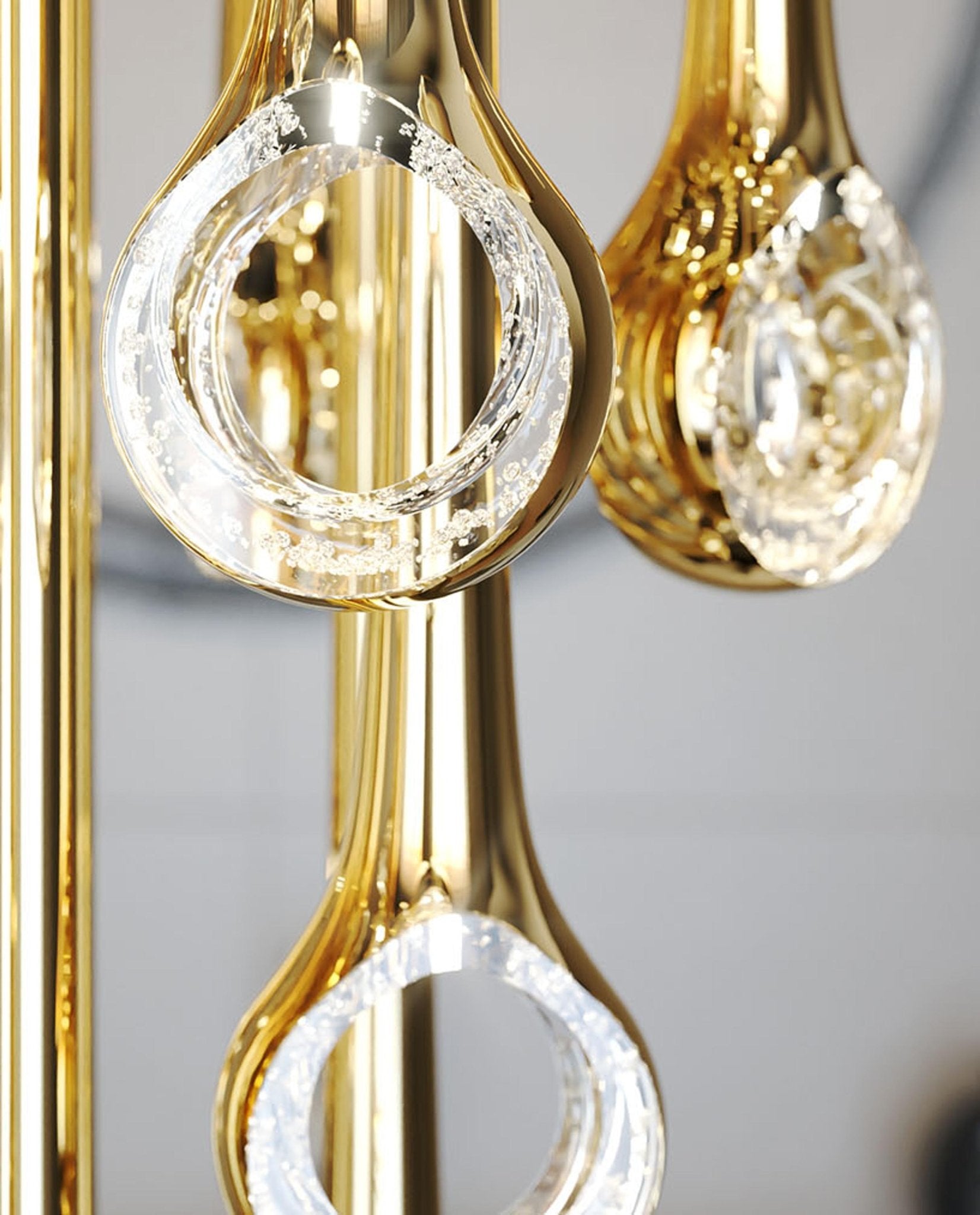 Waterdrop Ring Art Glass Chandelier - Loonglight