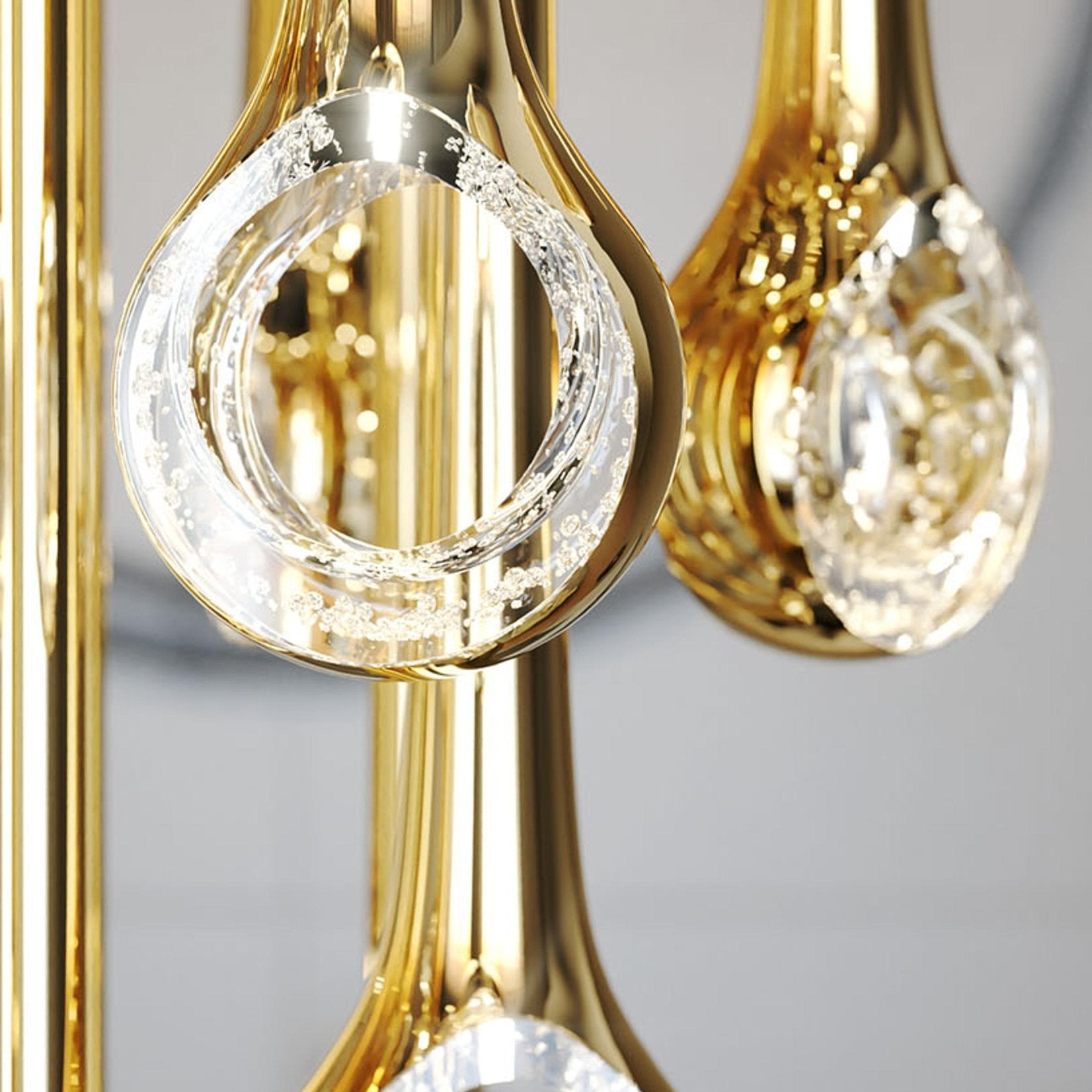 Waterdrop Ring Art Glass Chandelier - Loonglight