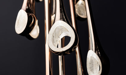 Waterdrop Ring Art Glass Chandelier - Loonglight