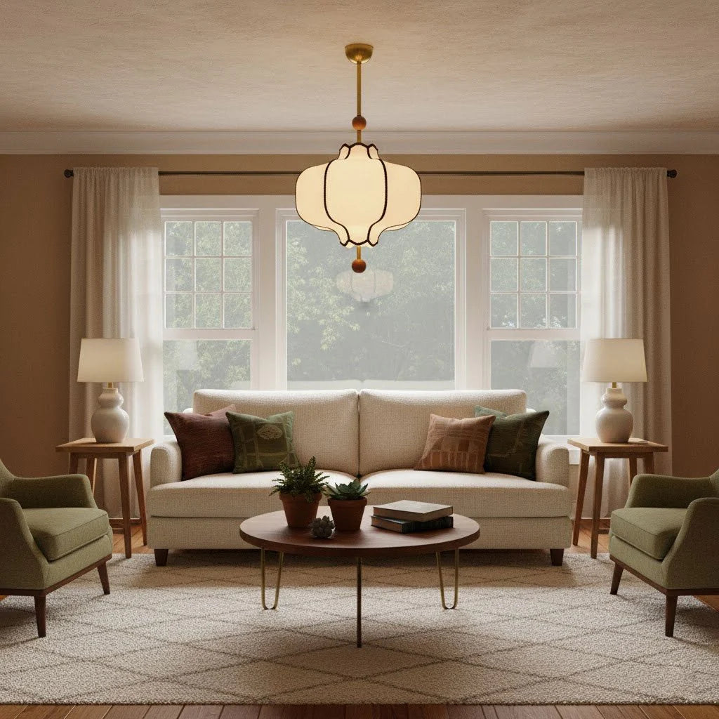 Fabric Lantern Pendant Light