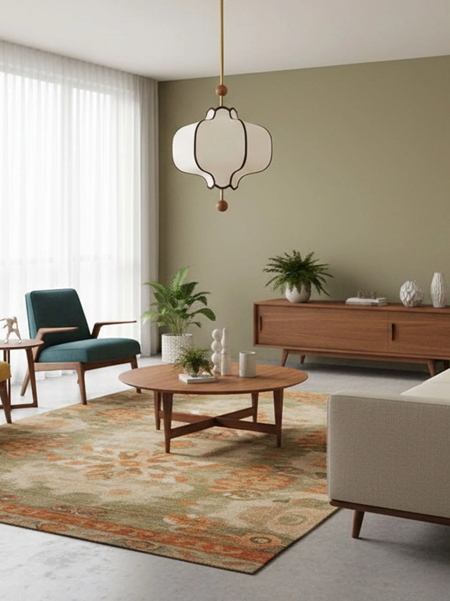 Fabric Lantern Pendant Light