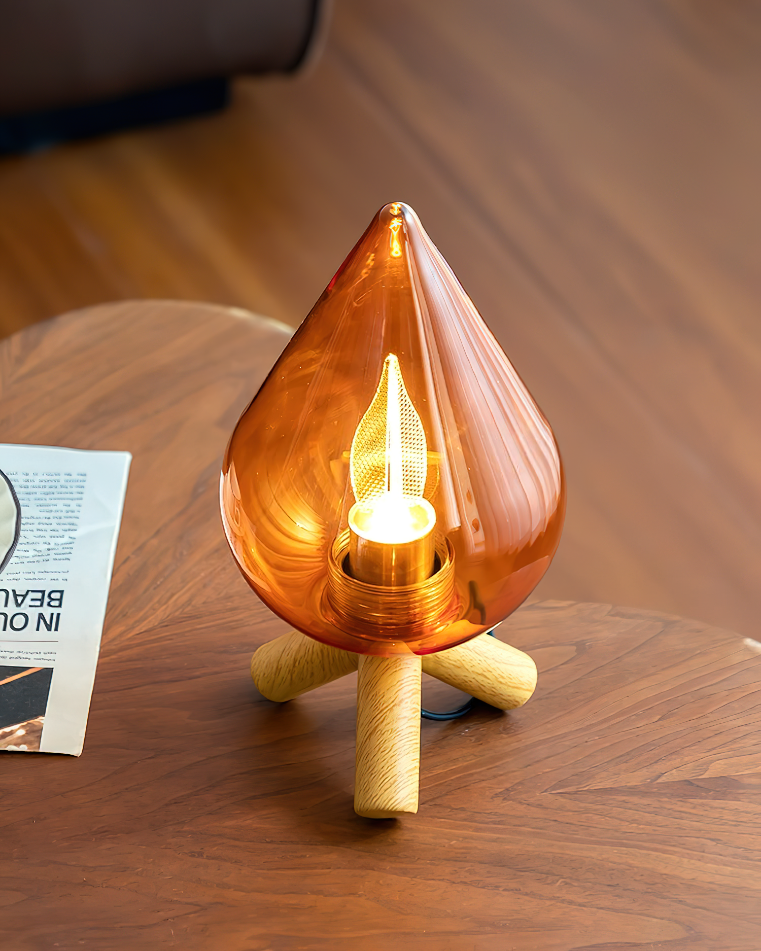 Flame Table Lamp - Loonglight