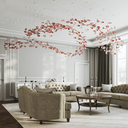 Flamenco Glass Leaf Chandelier - Loonglight