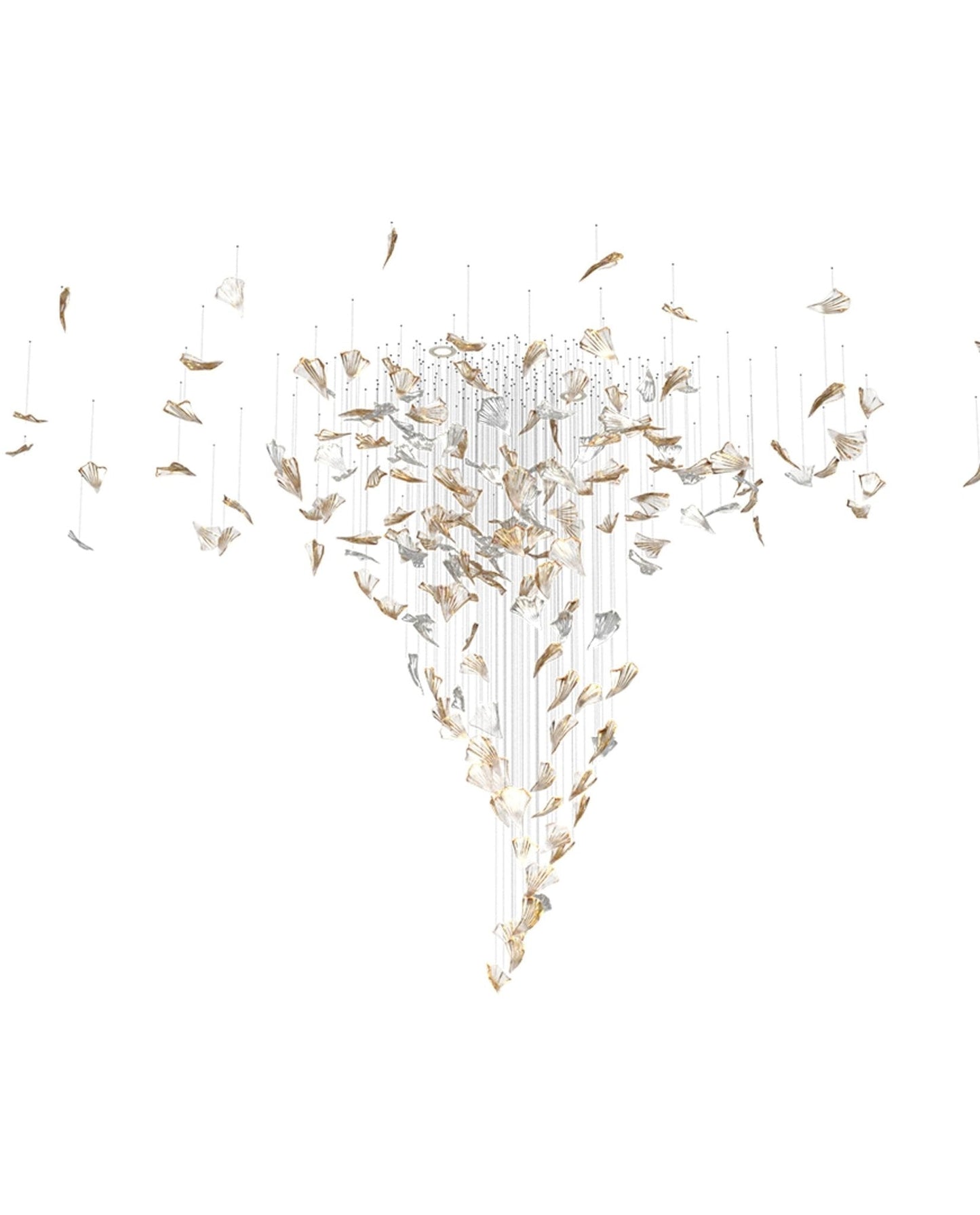 Flamenco Glass Leaf Chandelier - Loonglight