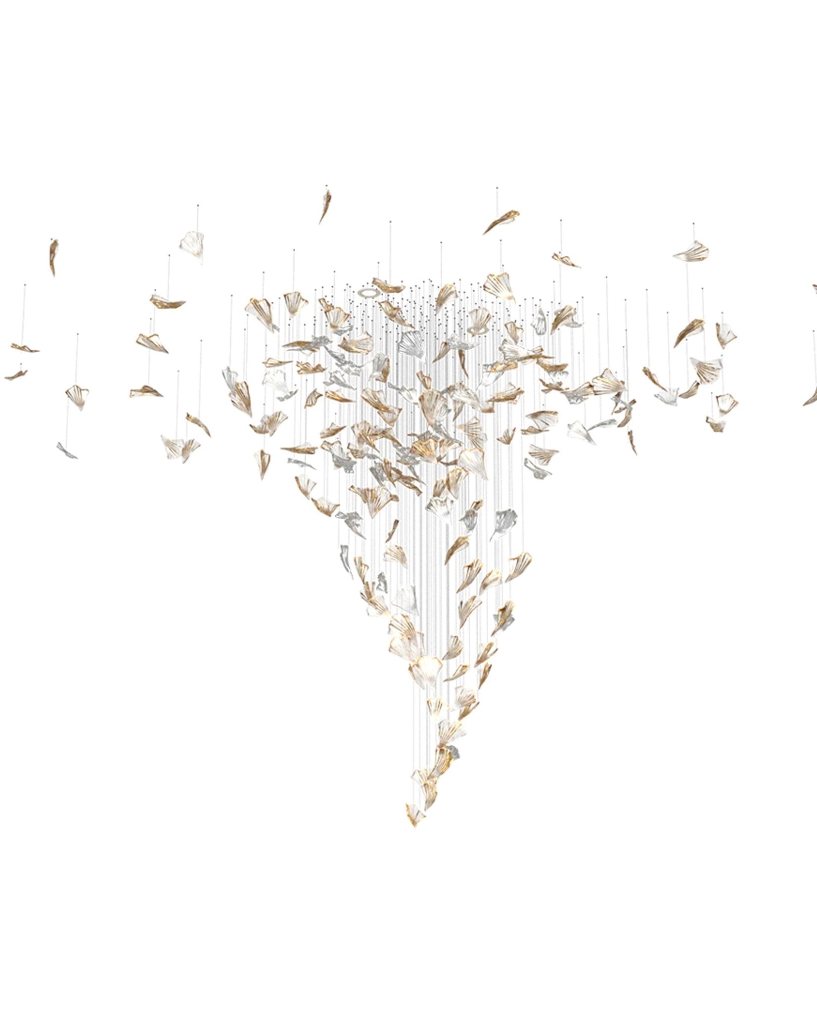 Flamenco Glass Leaf Chandelier - Loonglight