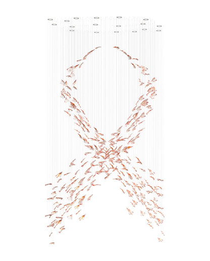 Flamenco Glass Leaf Chandelier - Loonglight