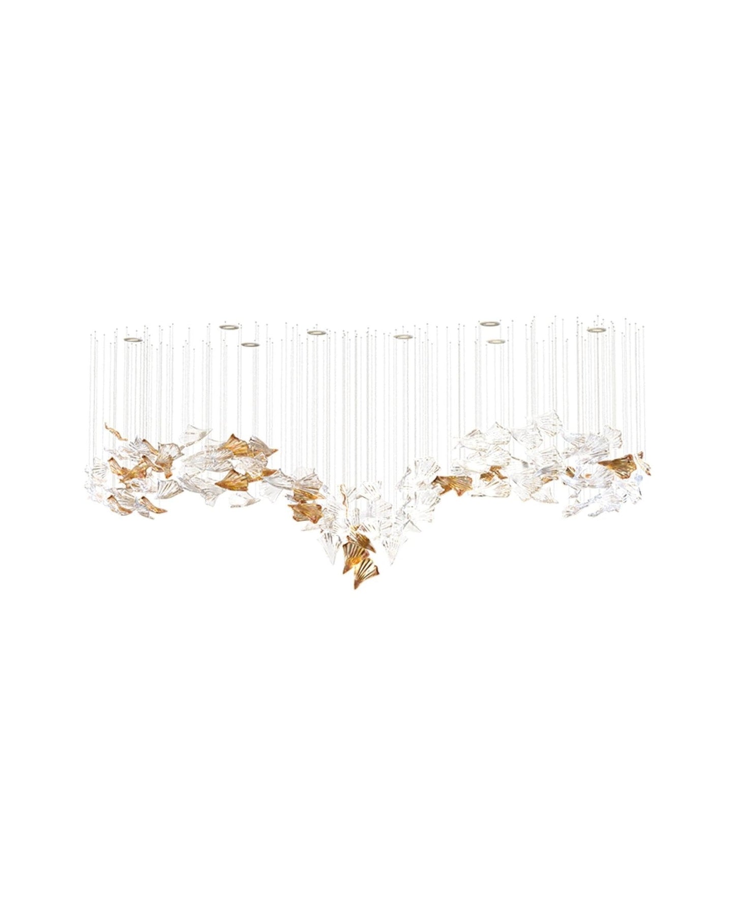 Flamenco Glass Leaf Chandelier - Loonglight