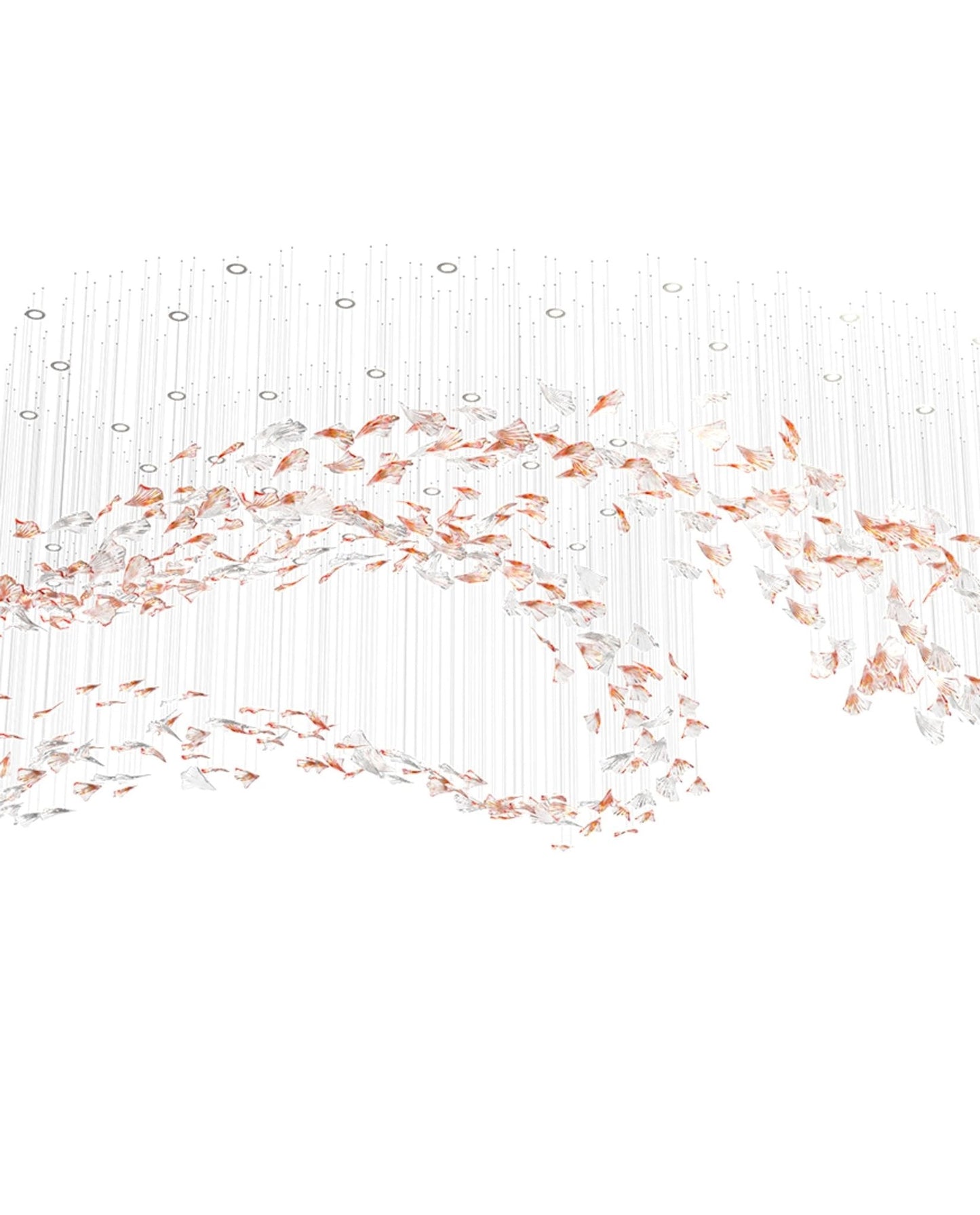 Flamenco Glass Leaf Chandelier - Loonglight