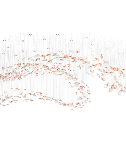 Flamenco Glass Leaf Chandelier - Loonglight