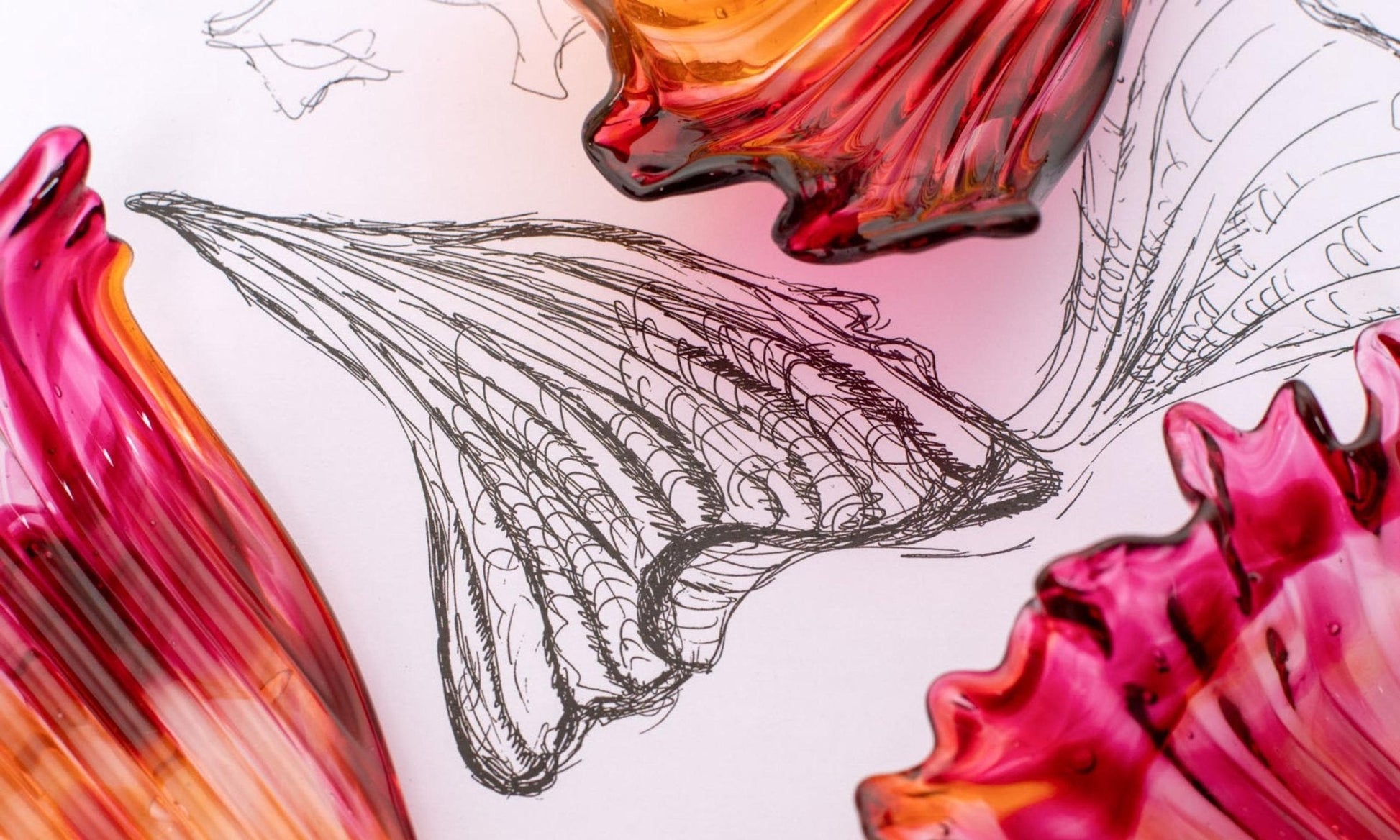 Flamenco Glass Leaf Chandelier - Loonglight