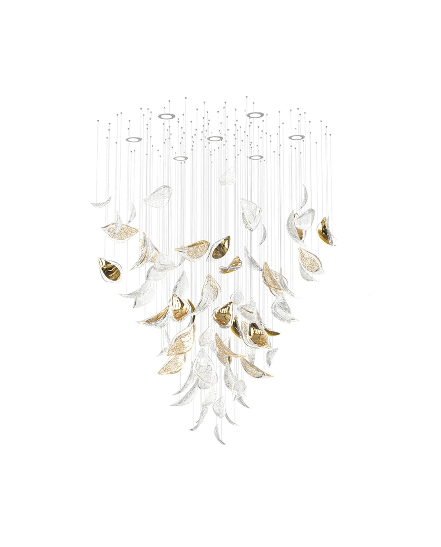 Bloom Glass Leaf Chandelier