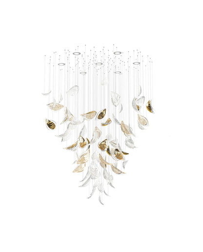 Bloom Glass Leaf Chandelier