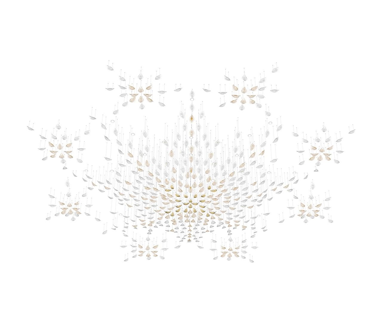 Bloom Glass Leaf Chandelier