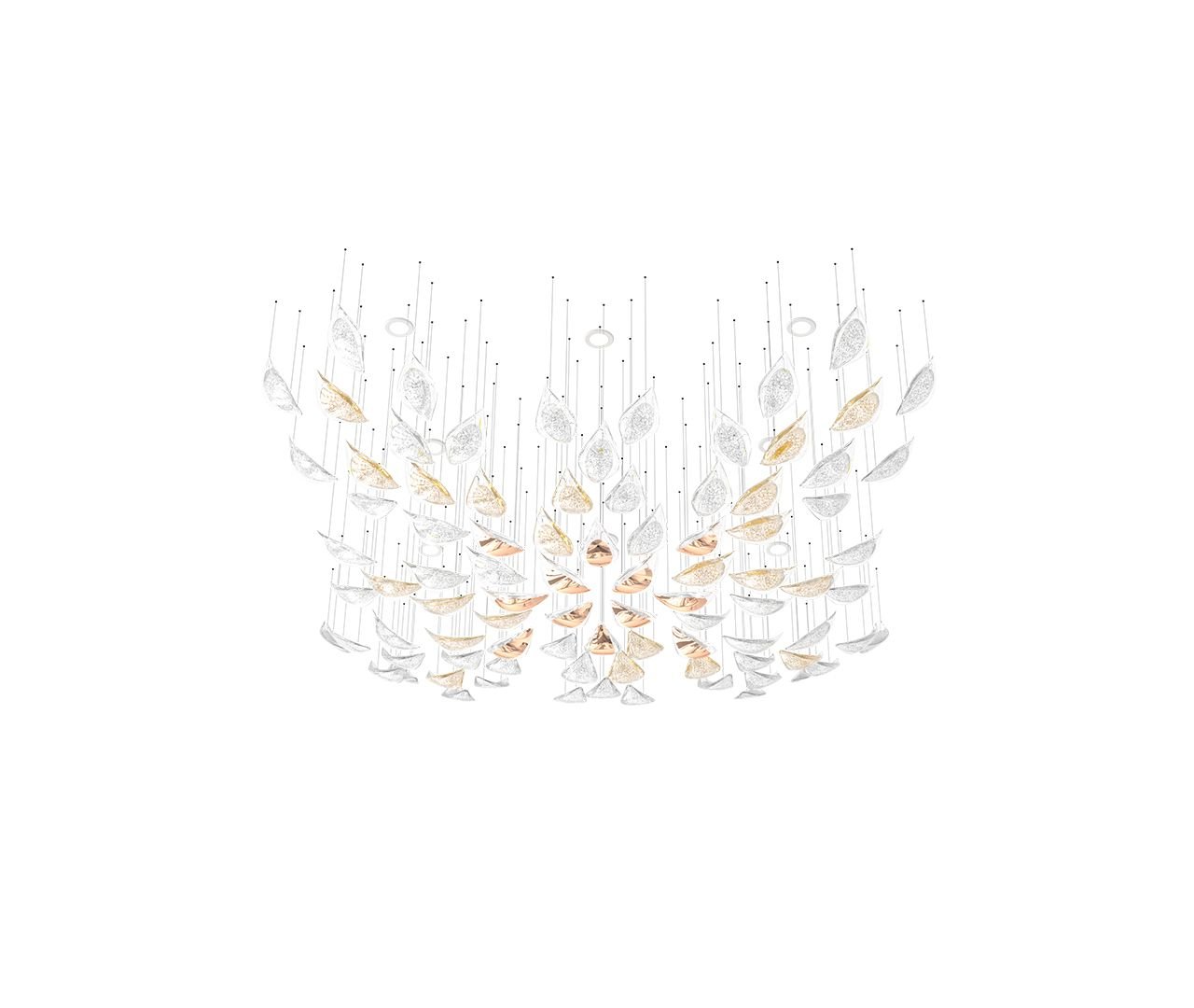 Bloom Glass Leaf Chandelier
