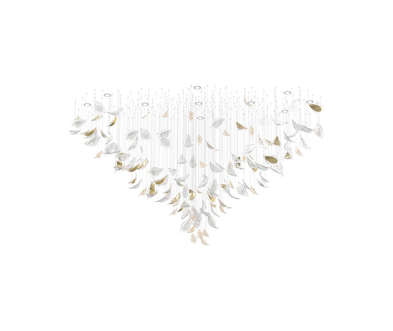 Bloom Glass Leaf Chandelier