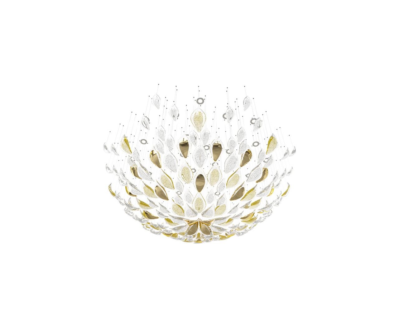 Bloom Glass Leaf Chandelier