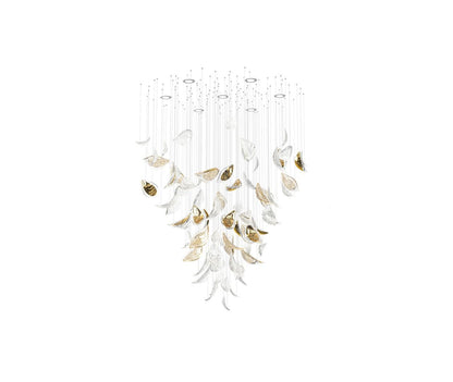 Bloom Glass Leaf Chandelier