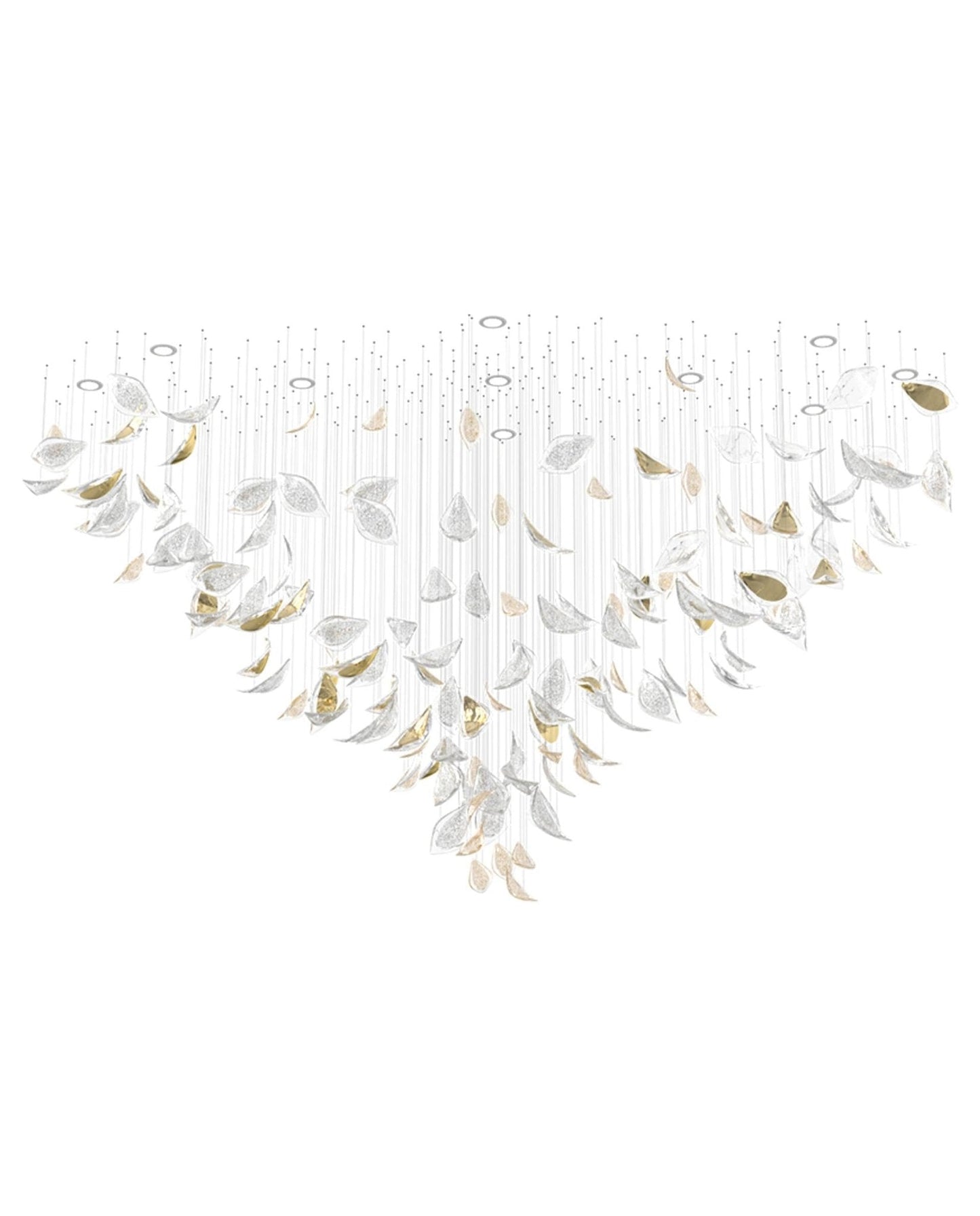 Bloom Glass Leaf Chandelier